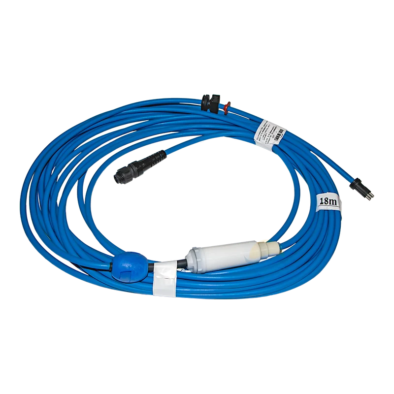 Cable 18 m.-Ø 10 mm., 3 hilos, azul, con Swivel para limpiafondos Dolphin