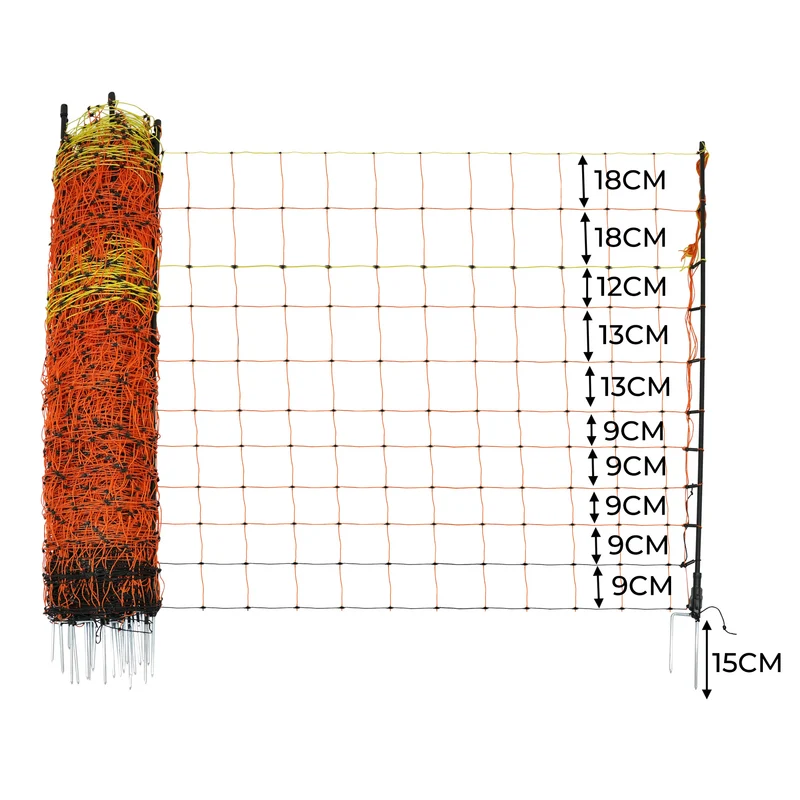 Lot de Filet Électrifiable Pour Volaille 50 m & Électrificateur