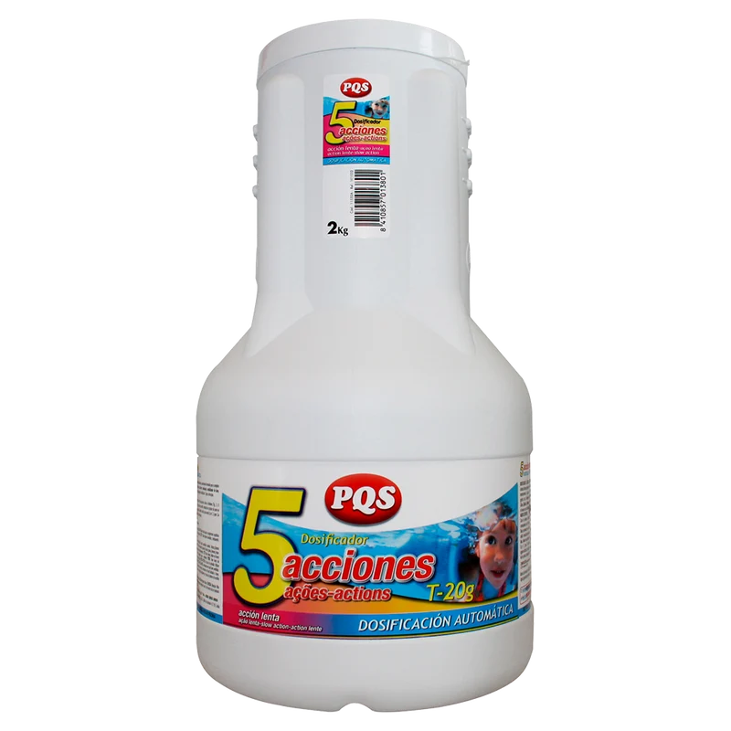 Dosificador flotante 5 acciones PQS. 2 kg.