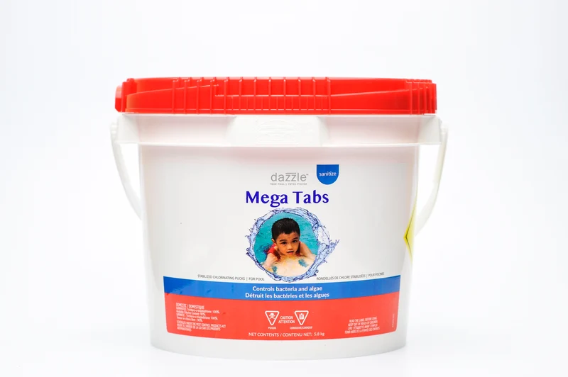 Dazzle Mega Tabs – Tablettes de chlore stabilisé 3 po pour piscine