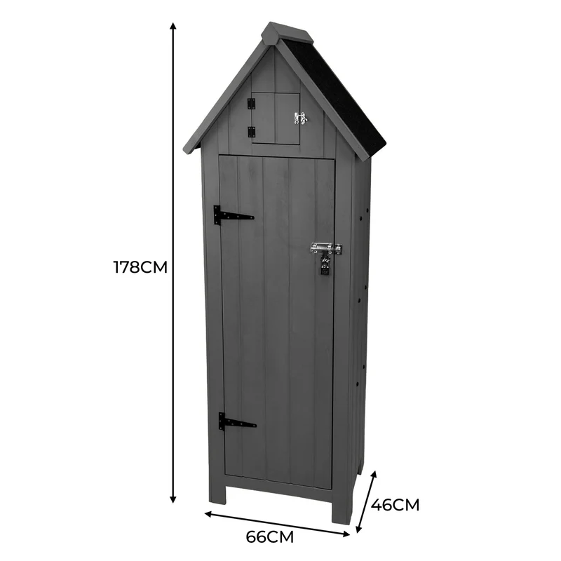 Abri de Jardin en Bois - Gris Foncé