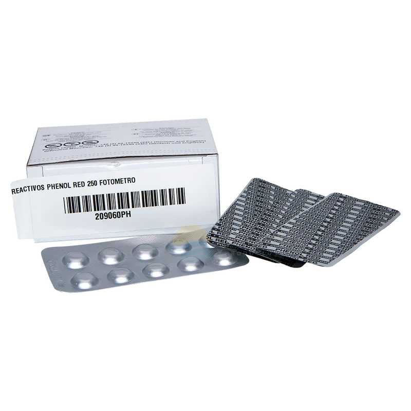 Reactivo Phenol Red fotómetros PrimeLAB y PoolLAB, 250 Tabletas.