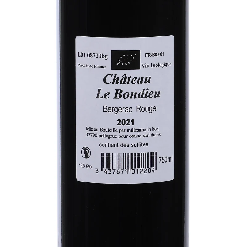 CHATEAU LE BON DIEU BERGERAC 2021 13.5% BIO