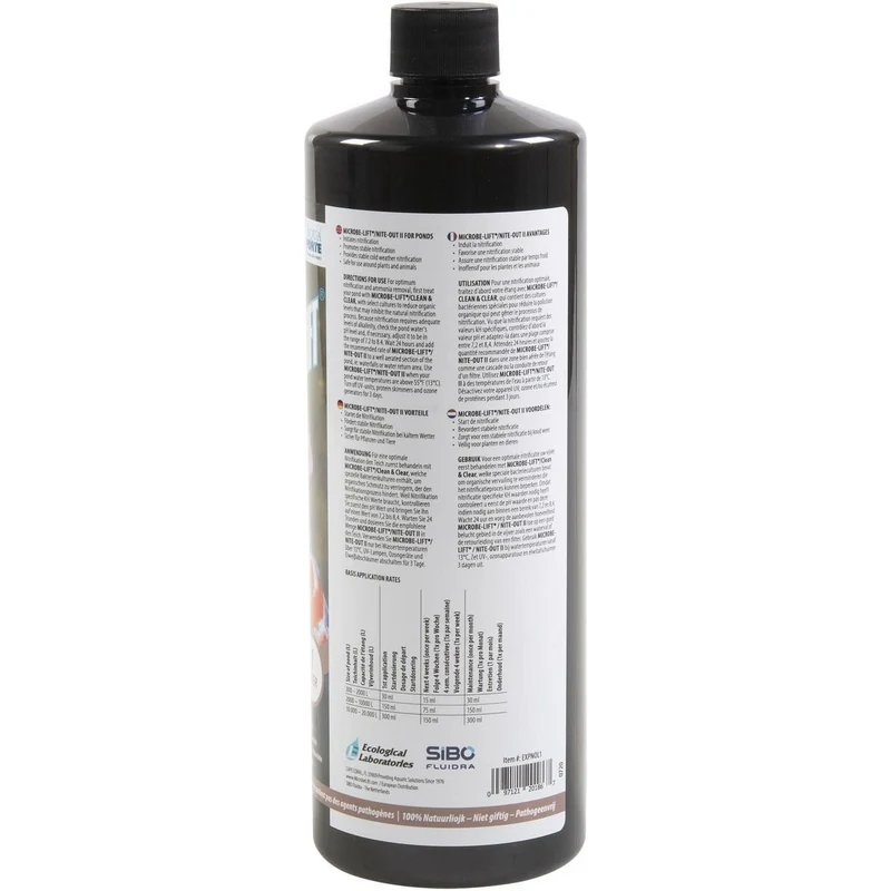 Microbe-Lift Nite-Out II 1 L – Bactéries nitrifiantes anti-ammoniac & nitrites