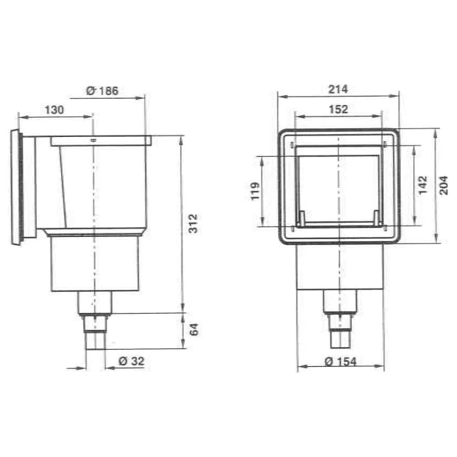 Mini skimmer sans injecteur - AquaForte
