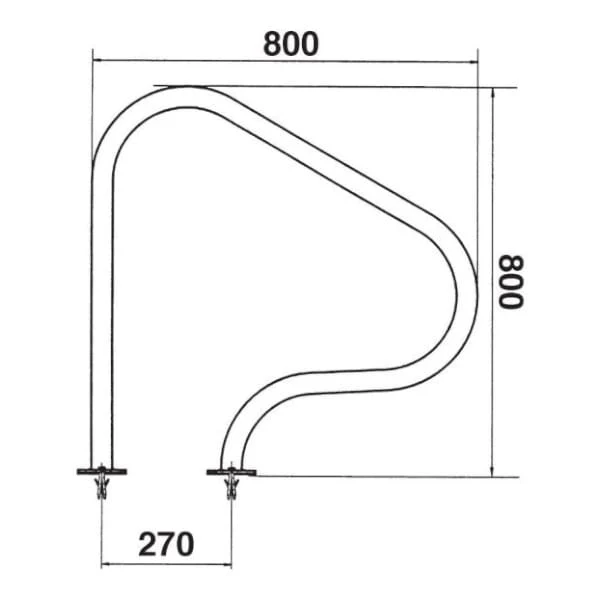 Sortie bain Inox platine 800x800mm