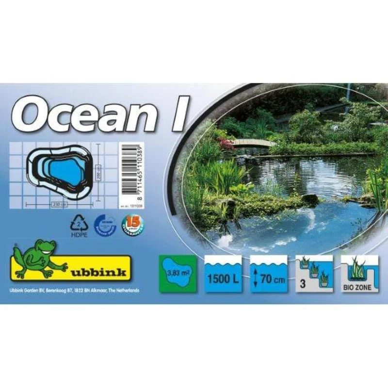 Ocean I - Bassin à enterrer 230 x 200 x 70CM - 1500litres - Ubbink