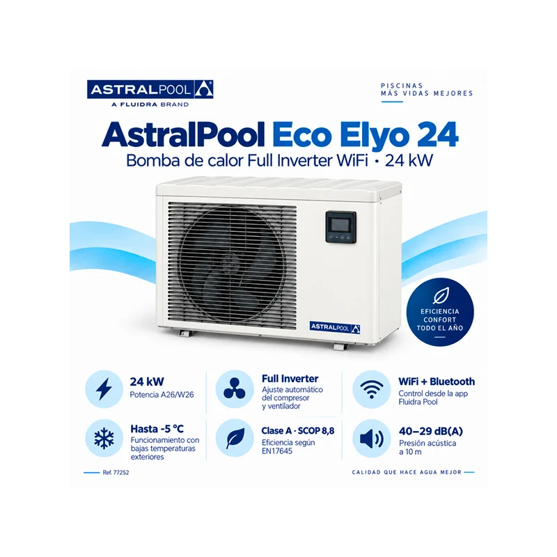 Bomba de calor AstralPool Eco Elyo 24 Full Inverter WiFi - 24 kW