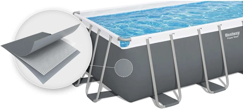 Bestway – Power Steel piscina desmontable rectangular (488 × 244 × 122 cm)