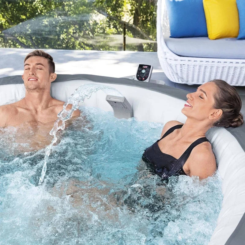 Bestway - Cascada LED relajante para spa Lay-Z-Spa plateado
