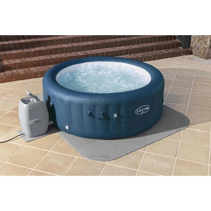 Bestway - Protector de suelo y patio para jacuzzi Lay-Z-Spa 196 x 196 cm gris
