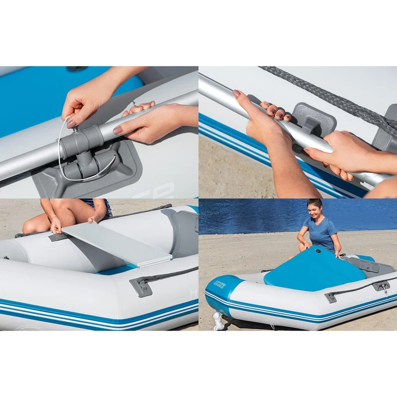 Bestway – Barca hinchable Hydro-Force Caspian Boat Set (230 × 130 × 33 cm)