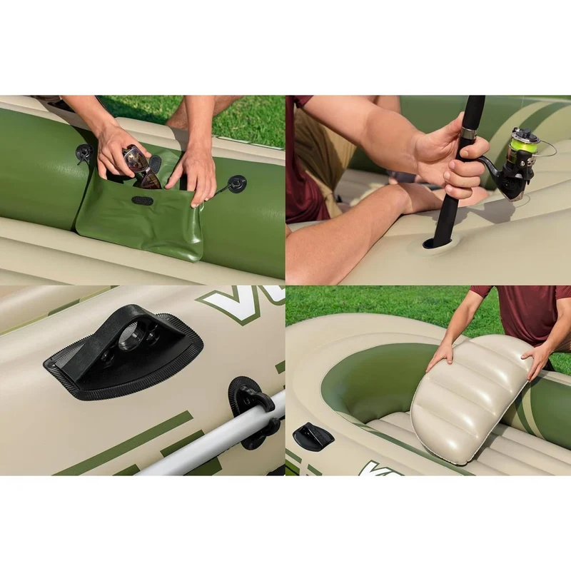 Bestway – Barca hinchable Hydro-Force Voyager X4 Raft Set (350 × 145 cm)