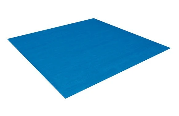 Bestway - Tapiz de suelo para piscina de PVC resistente cuadrado azul para piscinas redondas