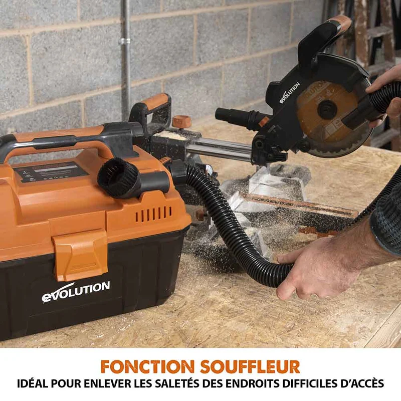 Aspirateur sans fil 11L Evolution R11VAC-Li pour déchets secs et humides avec batterie 4Ah et chargeur