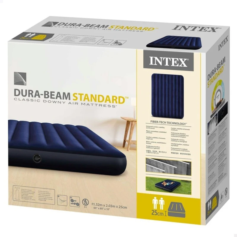 Intex Dura-Beam Classic Downy Colchón Hinchable Doble 152x203cm