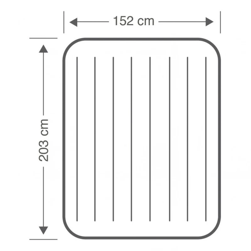 Intex Dura-Beam Standard Colchón Hinchable Single-High 152x203x25 cm