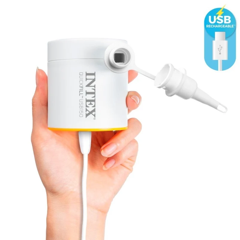 Intex QuickFill USB 150 Mini Inflador Eléctrico Portátil Para Colchonetas