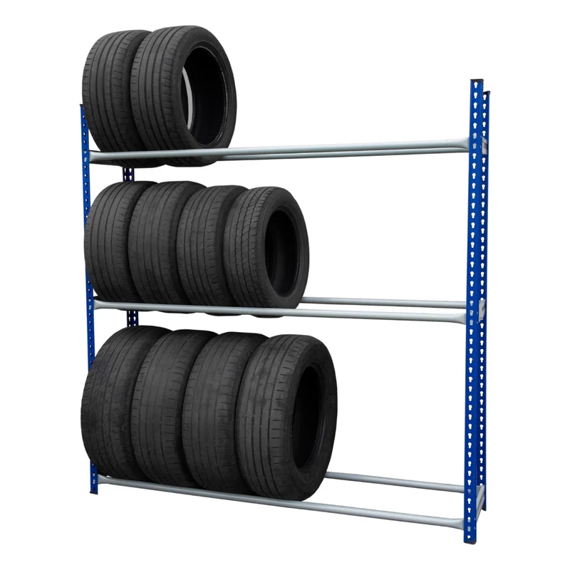 Monster Racking - Lot de 2 Rayonnages T-Rax pour Pneus en Acier Bleu