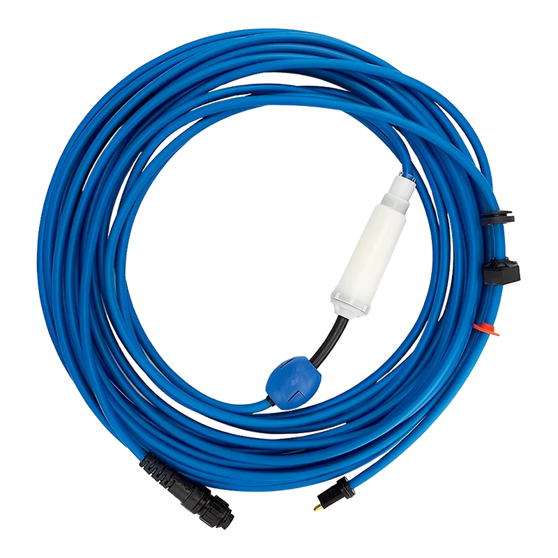 Cable 18 m.- Ø 10 mm, 2 hilos, azul, con Swivel para limpiafondos Dolphin