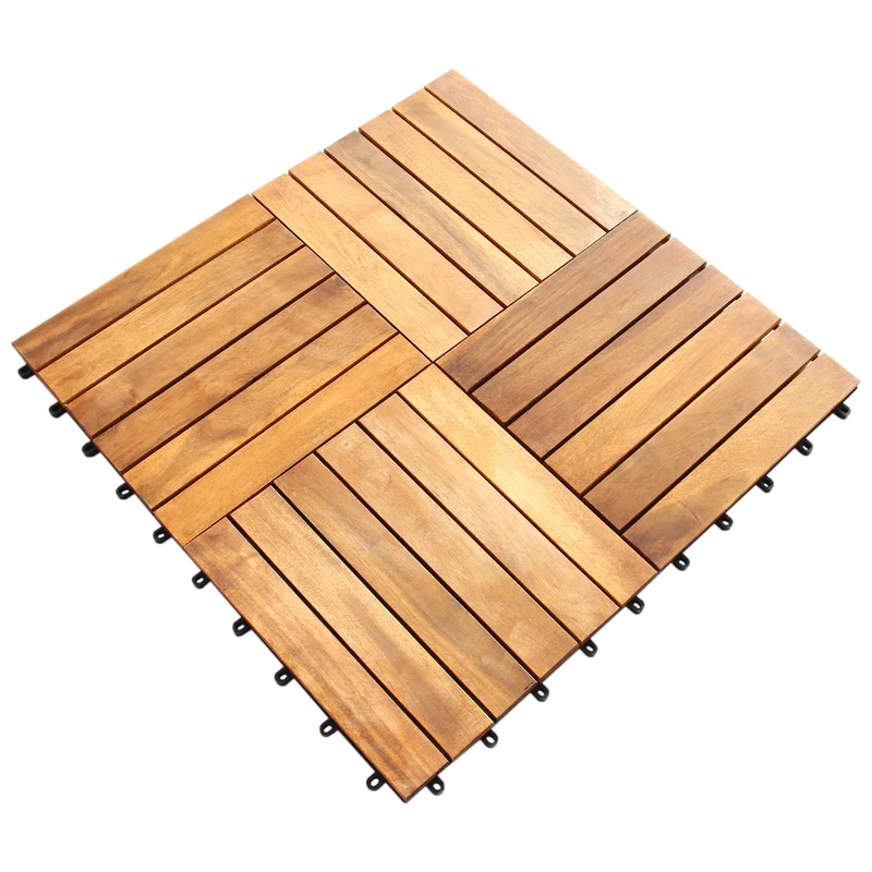 39 Dalles de Terrasse en Bois d'Acacia