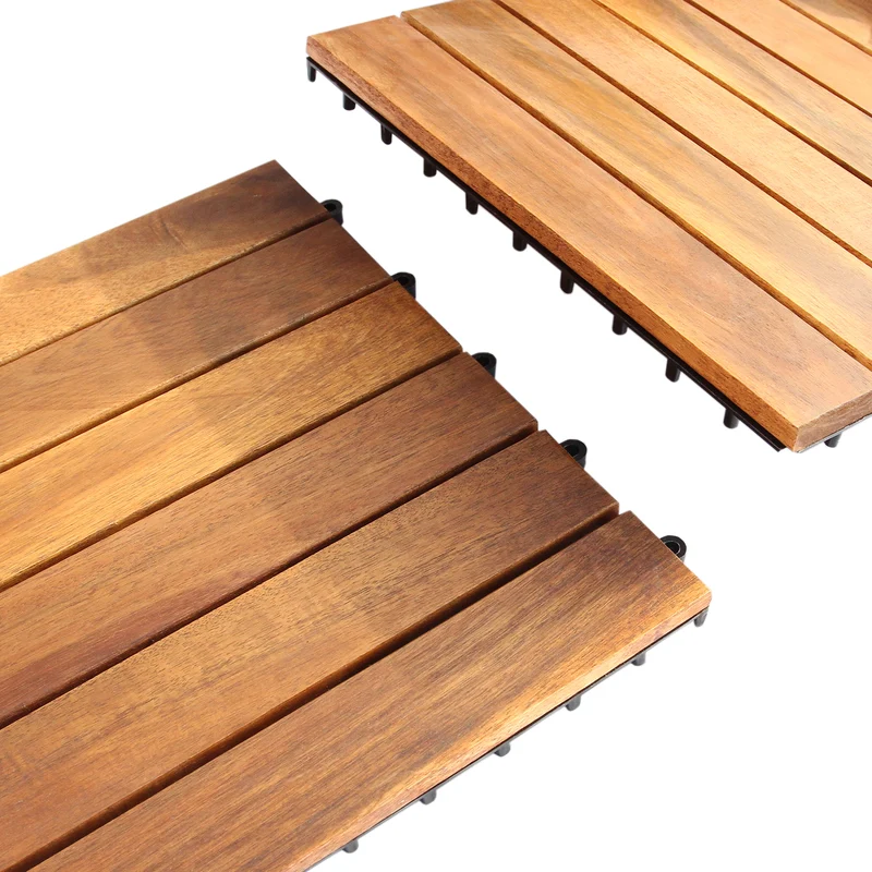 39 Dalles de Terrasse en Bois d'Acacia