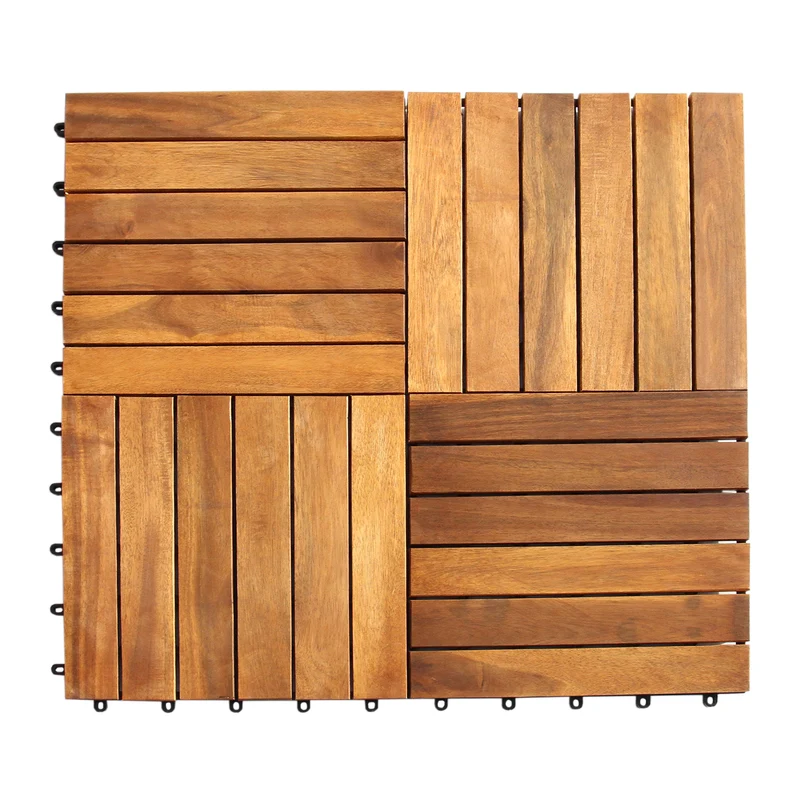 39 Dalles de Terrasse en Bois d'Acacia