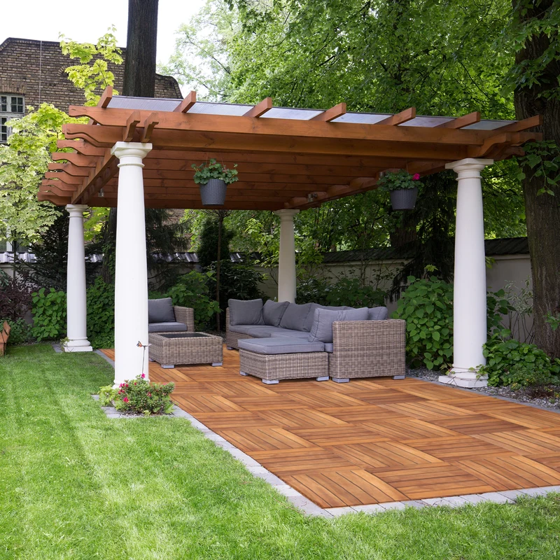 39 Dalles de Terrasse en Bois d'Acacia