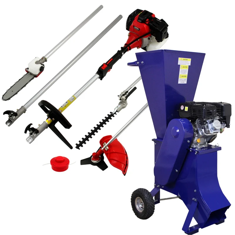 T-Mech Outil Multifonctions 5 en 1 & Rogneuse de Branches 6,5 CV