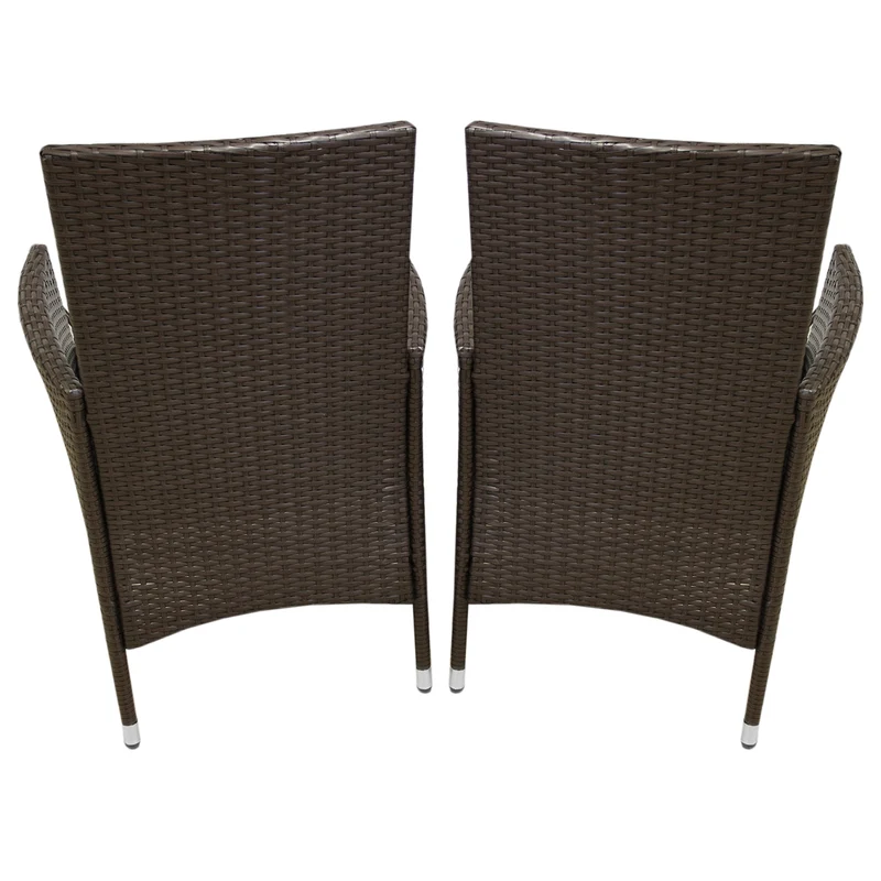 Jardí Set Bistro en Rotin Marron
