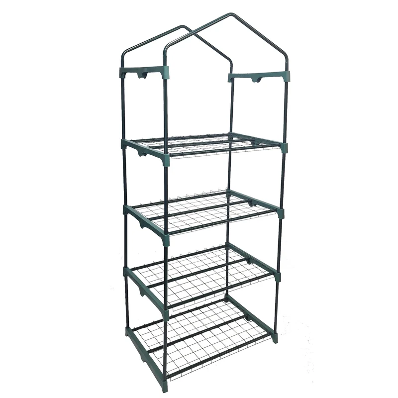 Mini Serre à 4 étagère avec Couverture en PE