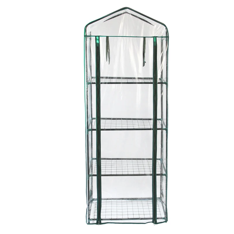Mini Serre à 4 étagère avec Couverture en PVC