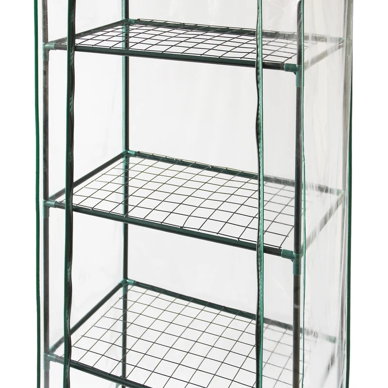 Mini Serre à 4 étagère avec Couverture en PVC