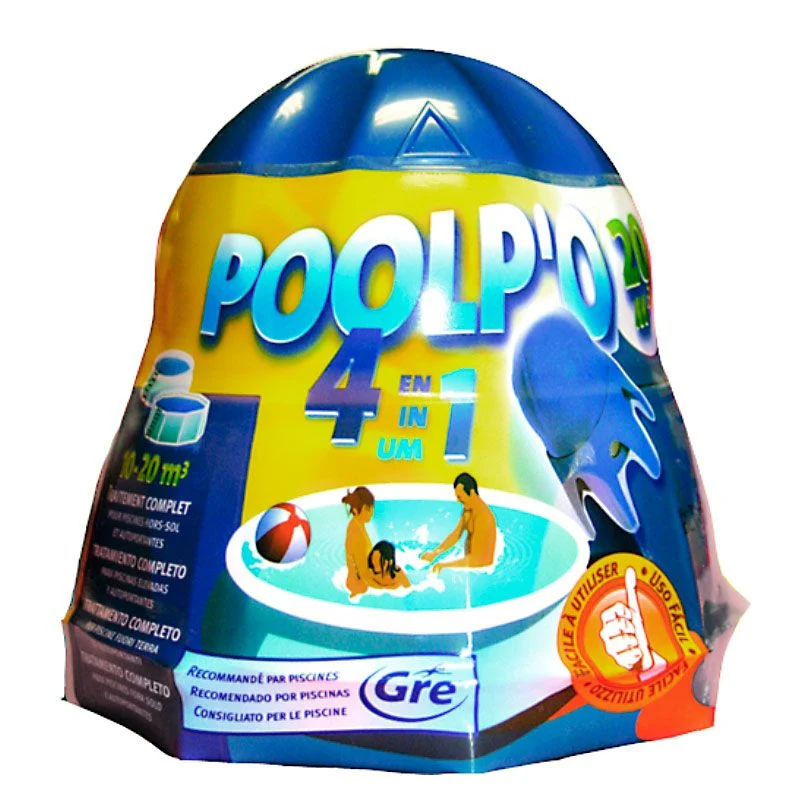Poolp'O GRE 4 en 1 para piscinas de 10 a 20 m³ – 500 g