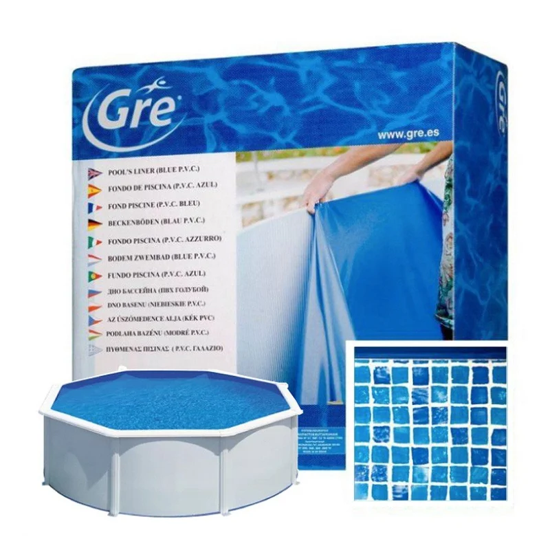 Gre - Liner gresite para piscina de acero ovalada de 132 CM de altura