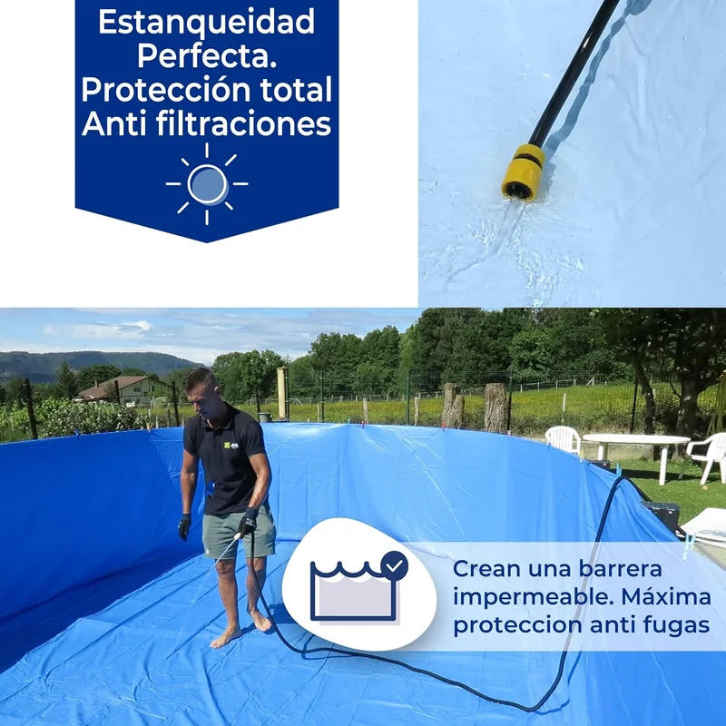 Gre - Liner para piscina de acero ovalada de 132 CM de altura