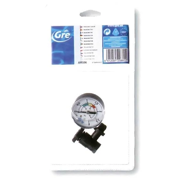 Manómetro Gre AR506 para filtro de arena 0–3 bar