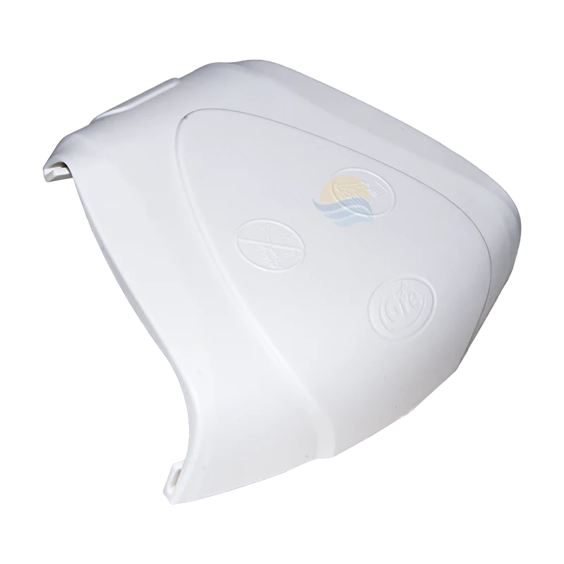 Embellecedor de playa curvo blanco GRE 150 mm para piscinas elevadas – Ref. PIN1501