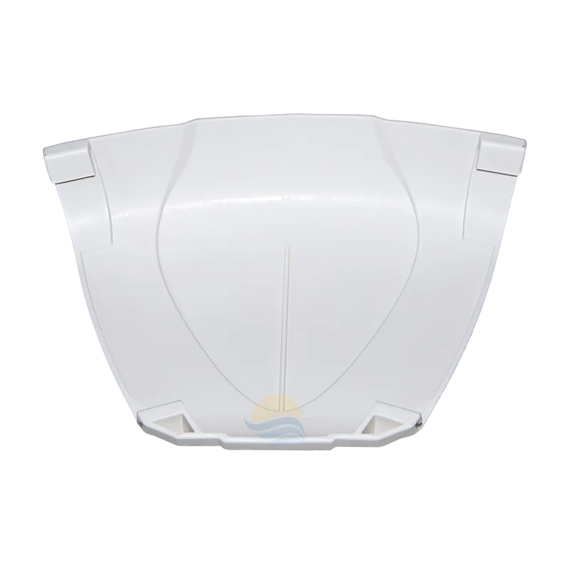 Embellecedor de playa curvo blanco GRE 150 mm para piscinas elevadas – Ref. PIN1501