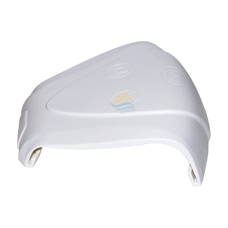 Embellecedor de playa curvo blanco GRE 150 mm para piscinas elevadas – Ref. PIN1501