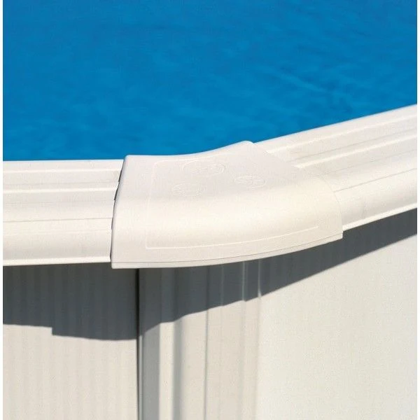 Embellecedor de playa curvo blanco GRE 150 mm para piscinas elevadas – Ref. PIN1501
