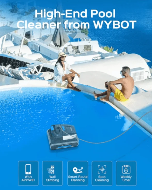 Robot Aspirador E-TRON C20 by WYBOT limpa fundos electrico automatico