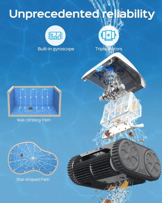 Robot Aspirador E-TRON GENIUS i20 by WYBOT a bateria sem fios