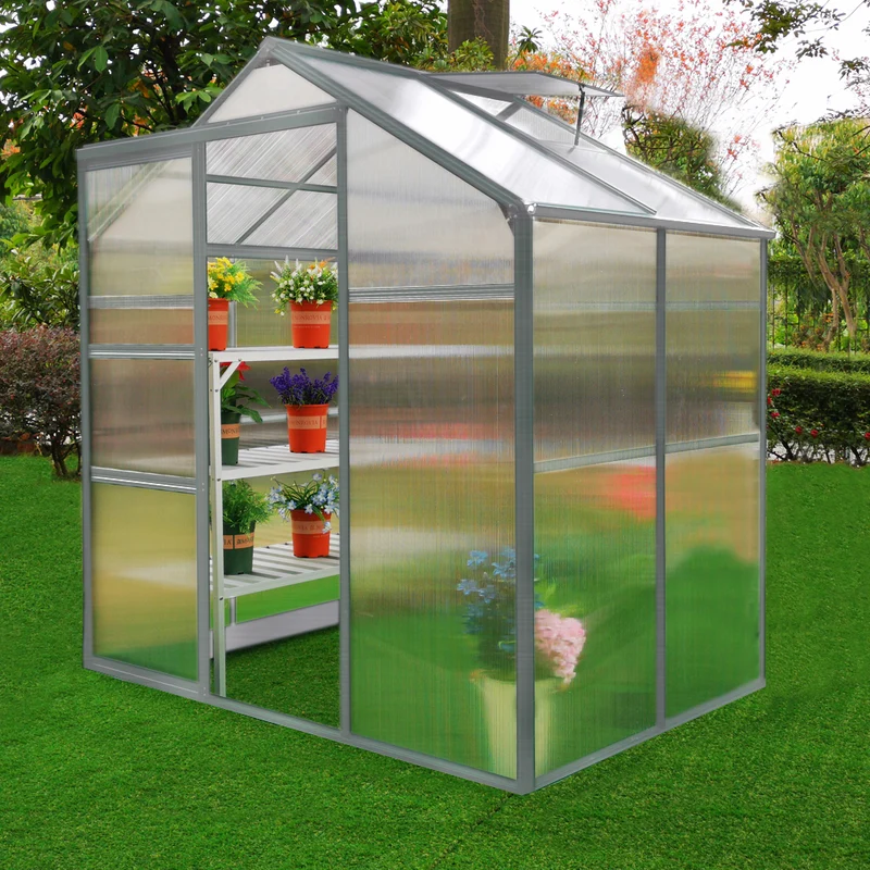 Serre de Jardin 1,8 m x 1,2 m & 2 Étagères Imperméable