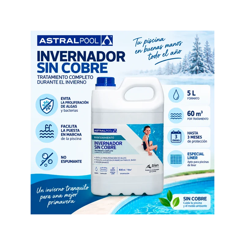 Invernador Líquido Sin Cobre AstralPool 16553 – 5 L