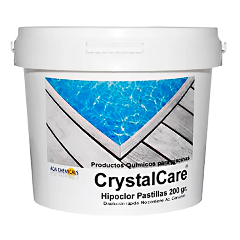 Hipoclorito Cálcico Hipochlor Pastillas 200. 25 Kgs. CrystalCare.