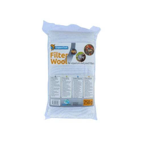 Ouate filtrante fine blanc pour bassin et aquarium - 250 grammes - Superfish