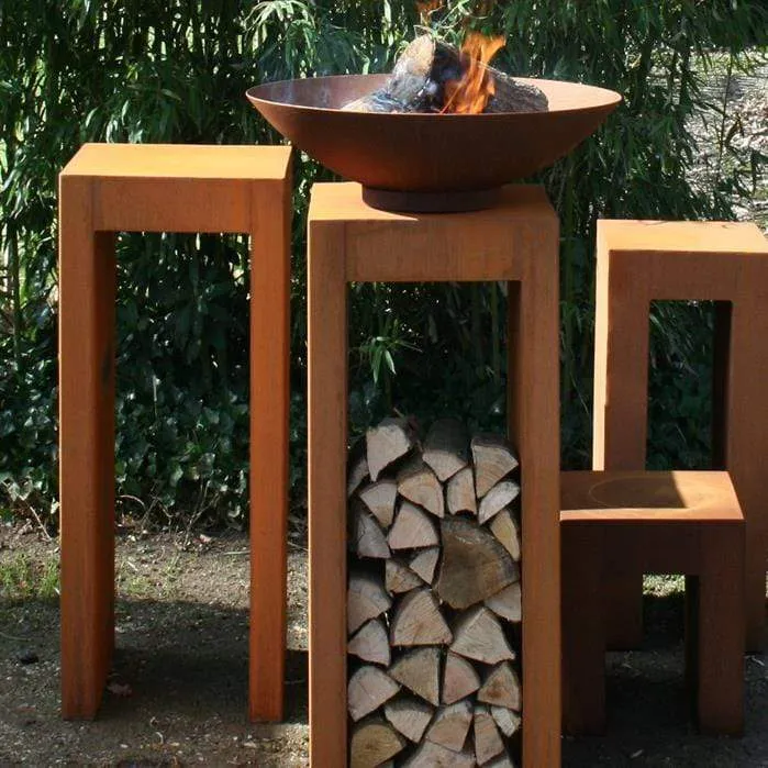 Braséro Acier Corten Rond 60CM - 600x140MM