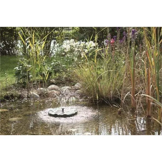 PondoSolar Lily Island - Fontaine solaire flottante avec panneau solaire intégré - Pontec