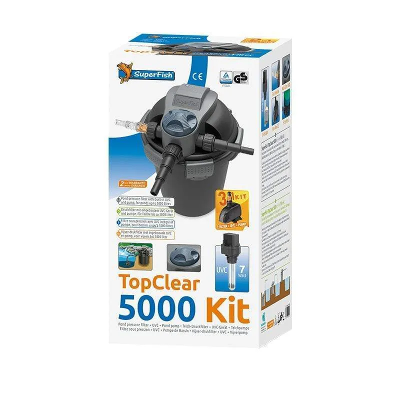 TopClear Set 5000 - Kit complet de filtration sous pression - Superfish
